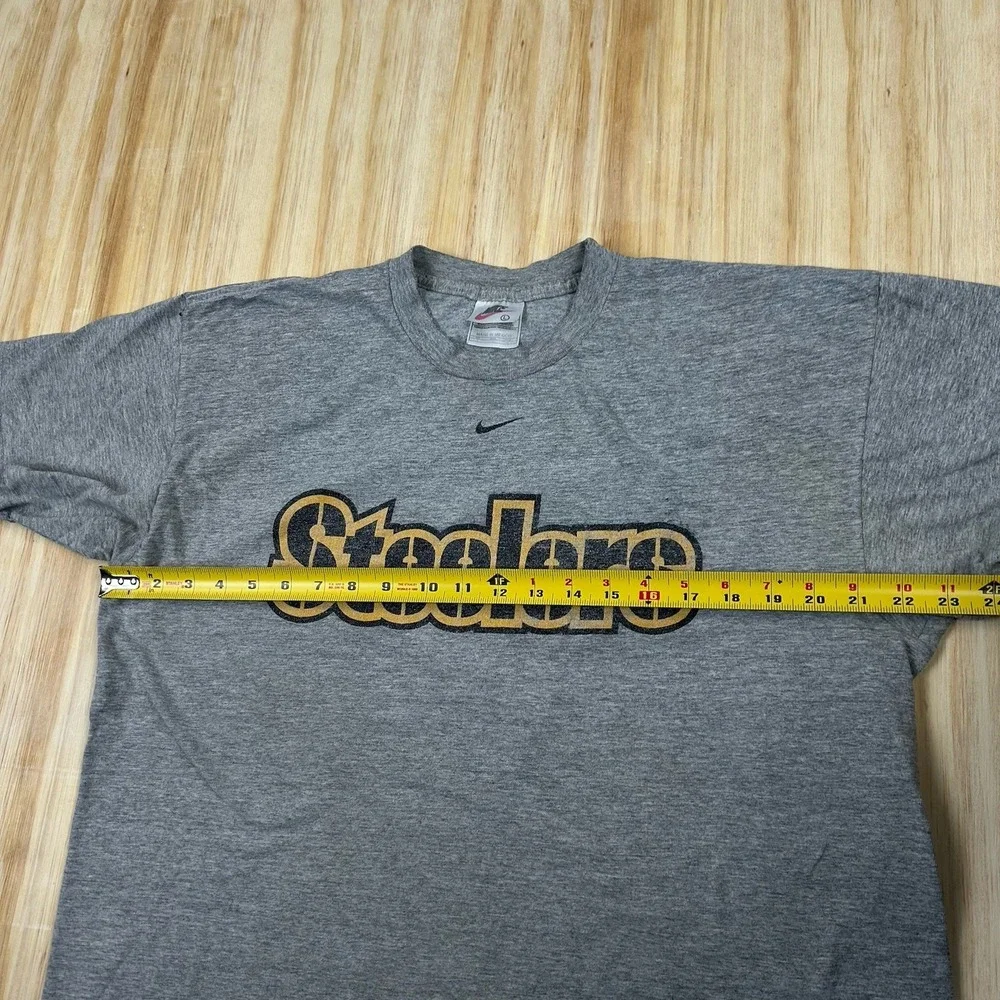 Vintage 90s‎ Nike Pittsburgh Steelers T Shirt Mens Sz L Center Check Worn Thin